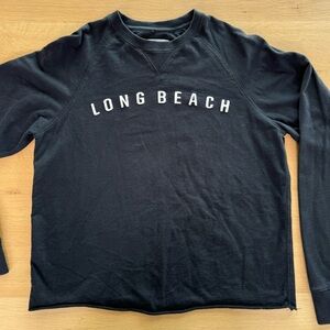 Port Long Beach Felt Crewneck Black Size M